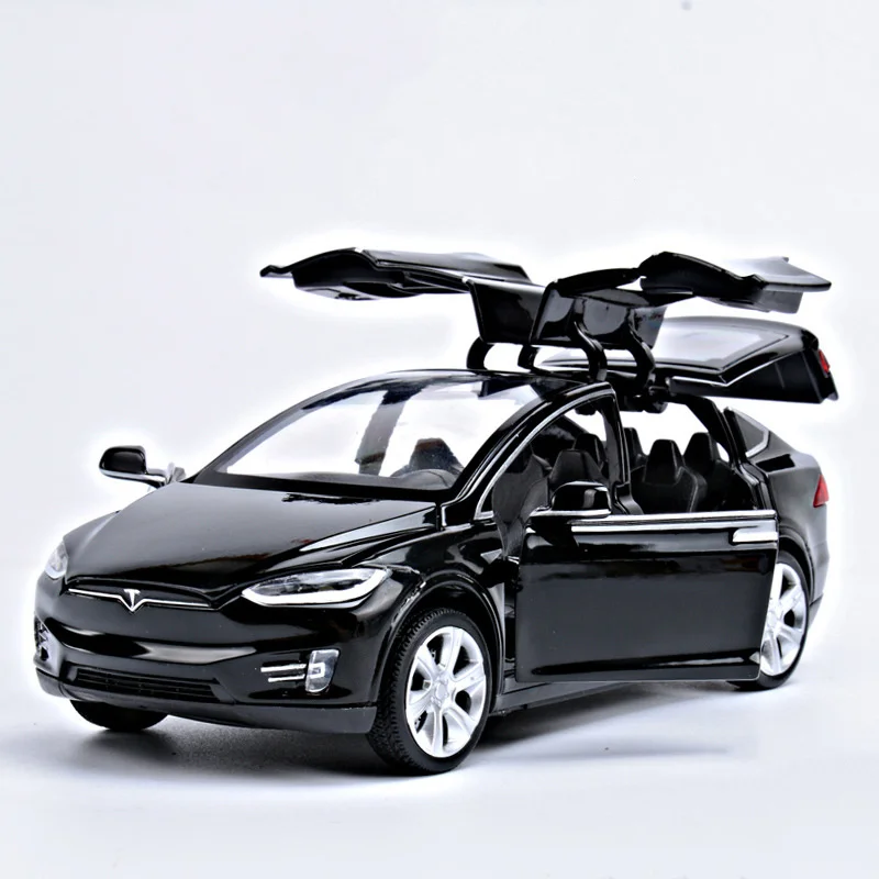 Tanio 1:32 Tesla MODEL X aluminiowy Model samochodu Diecasts pojazdy