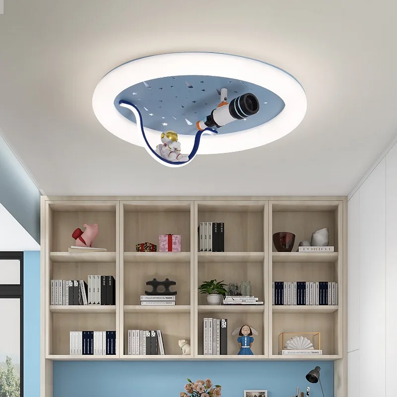 

New Astronauts Lamp Cameras UFO Telescopes Ceiling Light Kids Bedroom Study Flying Saucer Girls Boys Room Spaceman Room Decor