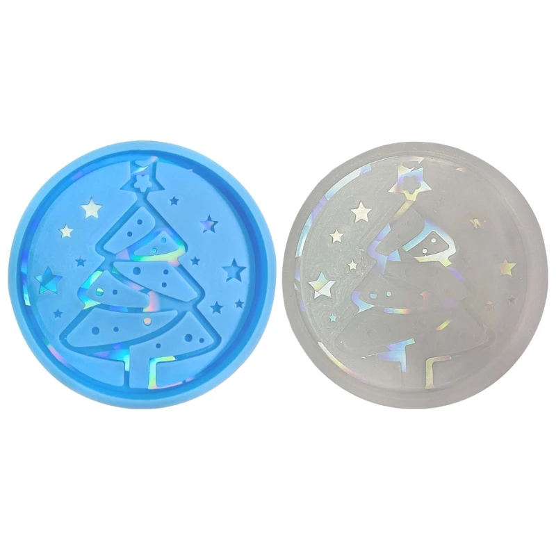 Light Silicone Epoxy Christmas Tree Mould Glass Teapot Mat Tray Mold Jewelry Making Mold for Home Decorations