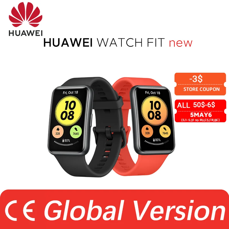 Global Version HUAWEI Watch FIT new SmartWatch Quick Workout Blood Oxygen Watch  FIT new 10 Days Battery Life|Smart Watches| - AliExpress