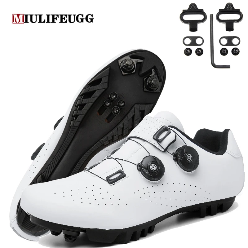 Mountain Bike Shoes Cycling MTB with Clits Sneakers Men Road Dirt Racing Women Bicycle Spd Speed Flat Cleat Footwear Biking