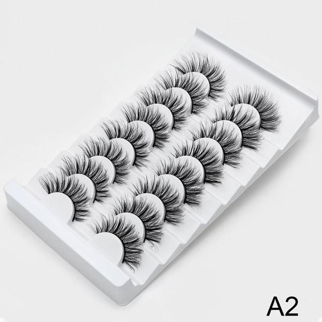 8 pairs 3D Mink Lashes Natural False Eyelashes Dramatic Volume Fake Lashes Makeup Eyelash Extension Silk Eyelashes