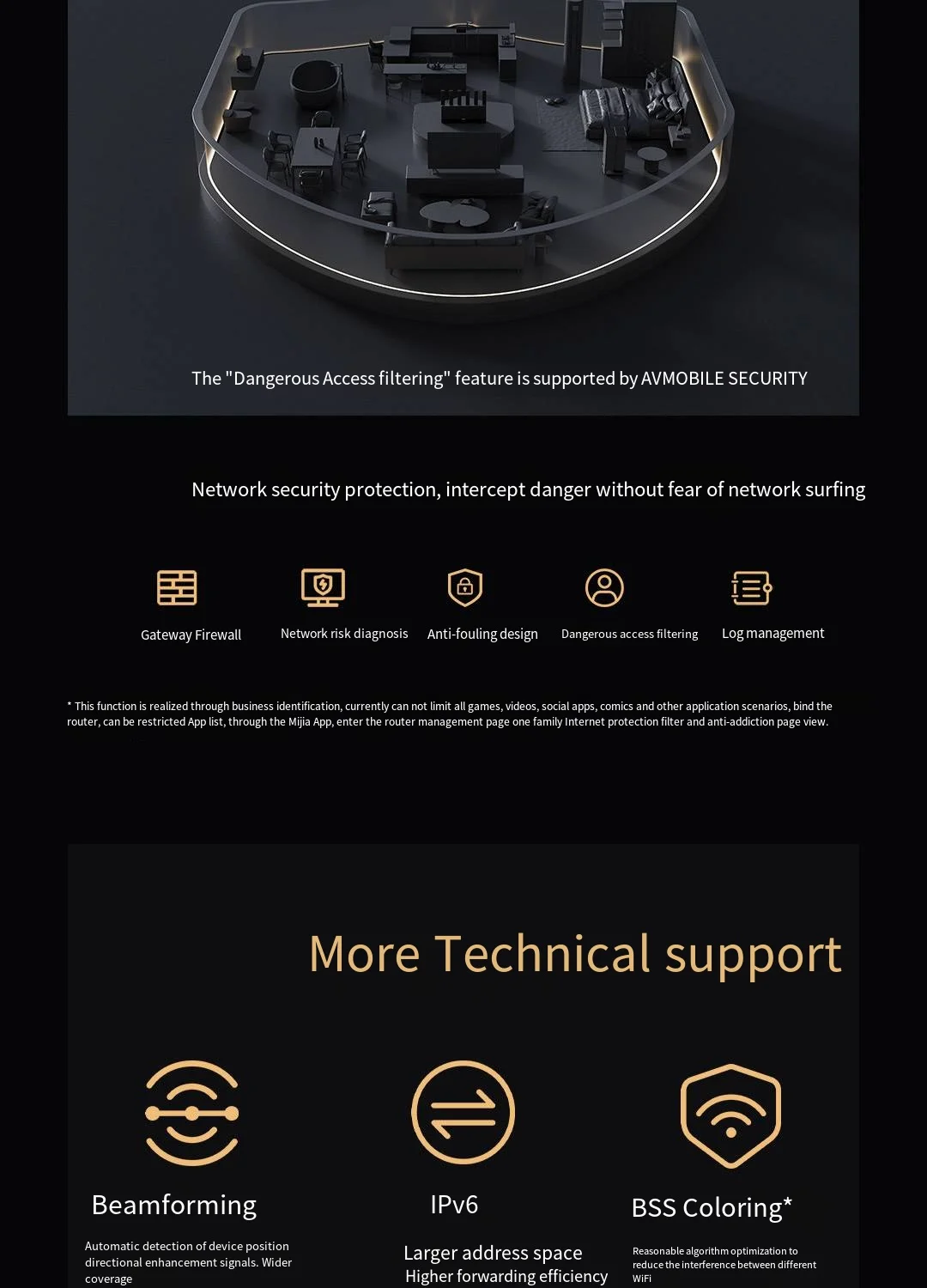 Router Xiaomi Mijia BE6500 WiFi 7 6500M con Puerto de Red Completo de 2.5G, Procesador Qualcomm de 4 Núcleos, Conexión I