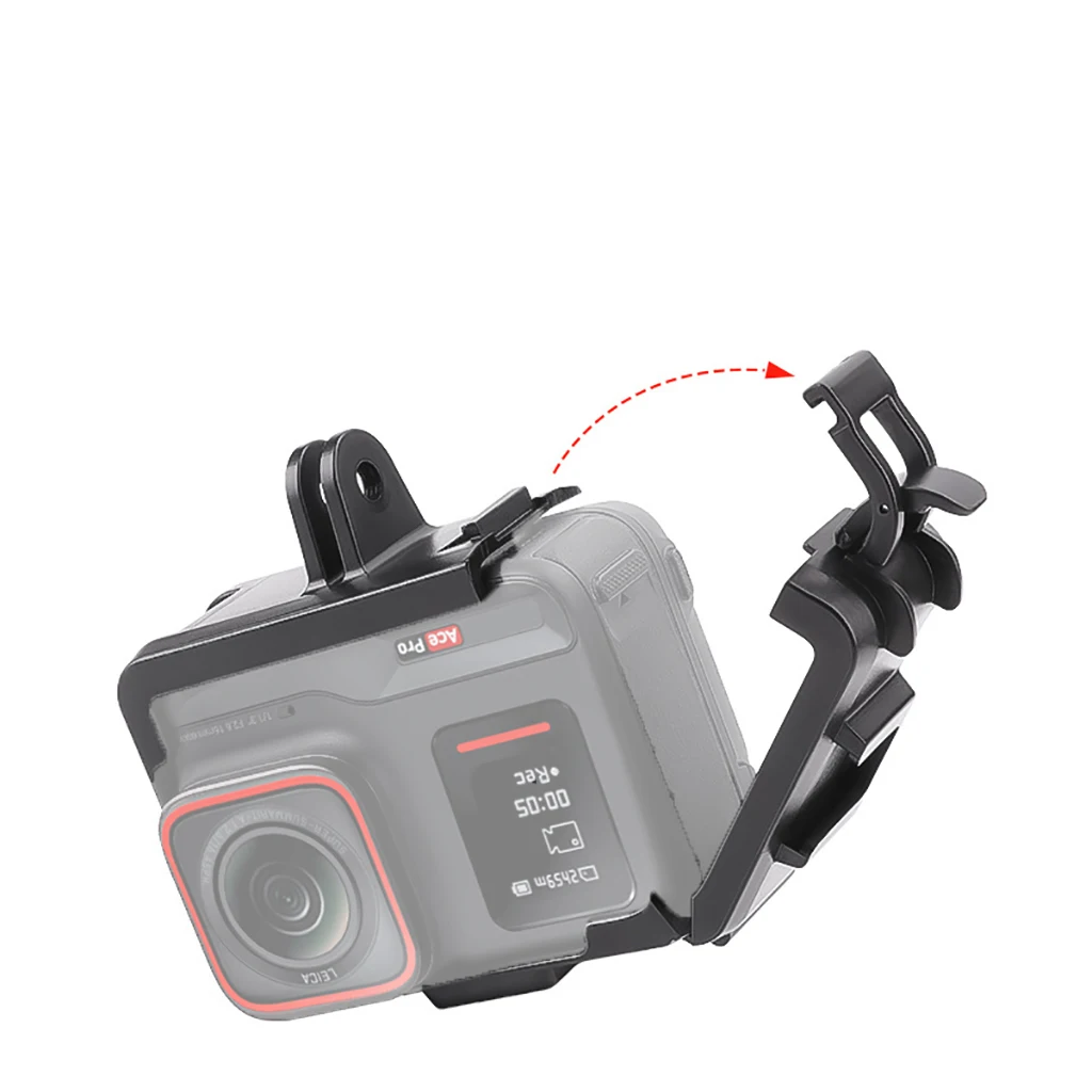 플라스틱 프레임 하우징 케이스 카메라 보호 케이지 삼각대 어댑터 콜드 슈 마운트, Insta360 Ace Pro Insta360 Ace 스포츠 카메라용