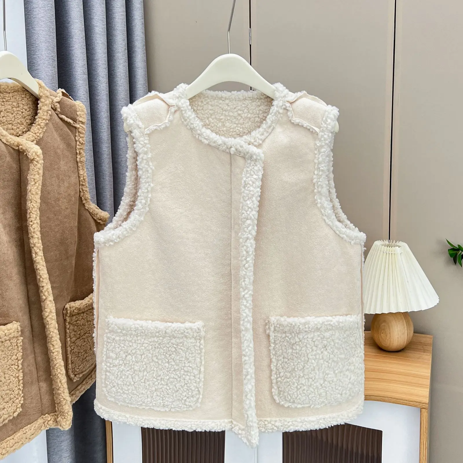 سترة عصرية للخريف والشتاء 100 كجم مبطنة بالصوف قاب...