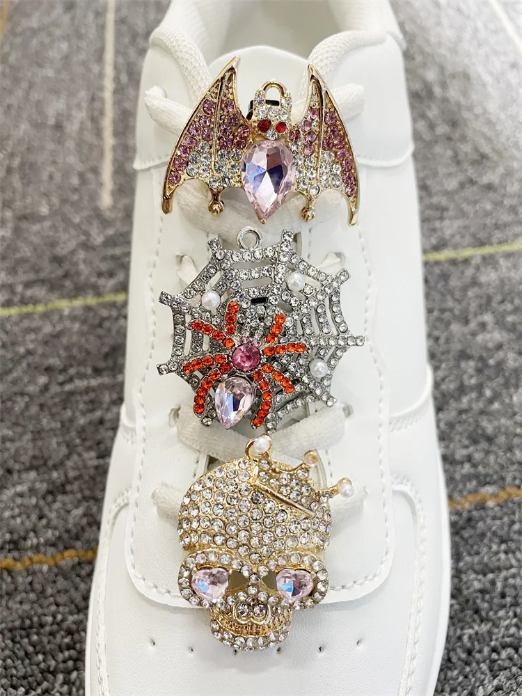 4 Clip Charm Decorativi Per Lacci Scarpe Con Strass - Per Sneaker E Scarpe Casual