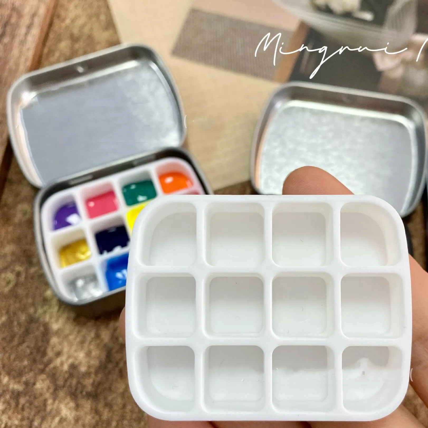 1pc Silicone Paint Palette 3D Acrylic Mold Tool  Nail Art Decoratons  Nails DIY  Silicone  Nail Art Templates Nails  Mold Tool 2
