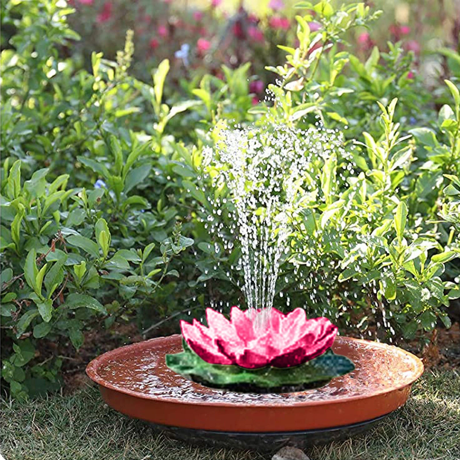 Solar Lotus Water Fountain Garden Garden Decoration Fountains Fountains Bird Baths