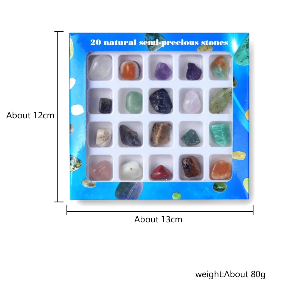 20-Piece Square Chakra Crystal Set 6