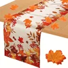 Autumn Leaves Thanksgiving linen Table Runners Fall Maple Leaf Dresser Scarf table decor holiday wedding party dining home decor 3