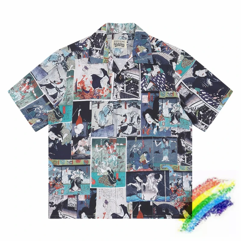 

2023ss WACKO MARIA Shirt Men Women Casual High Quality Short Sleeve Hawaii Beach Shirts