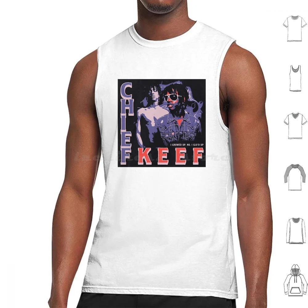 Vintage Chief Keef Tee Shirt Classic T-Shirt Canotte Stampa Cotton Glo Gang Rap Chief Keef 2016 Chief Keef Music Video