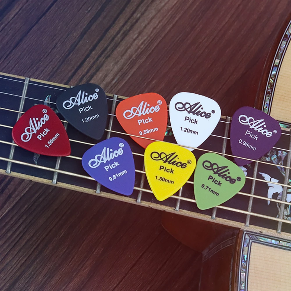 Guitar Picks 0.58/0.71/0.81/0.96/1.2/1.5mm ABS Premium Acoustic Electric Guitar Bass Ukulele 50 Pieces