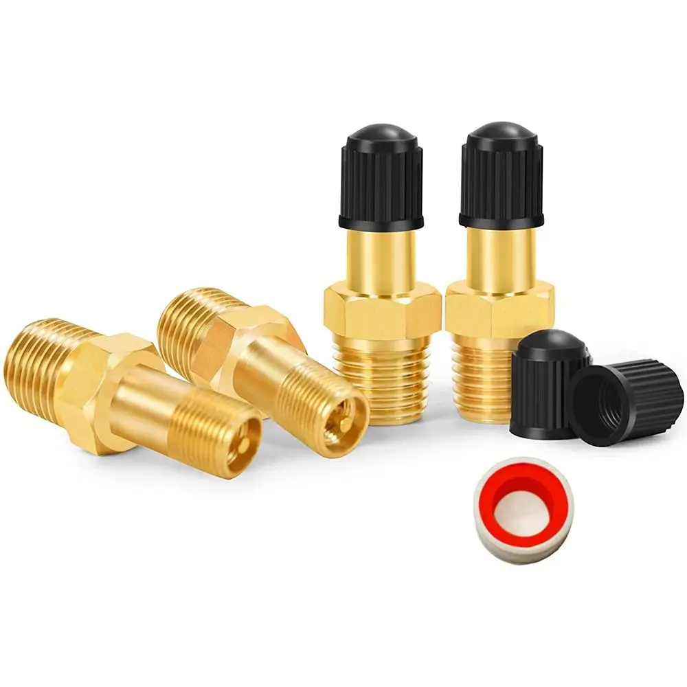Brass Air Compressor Tank Fill Valve for Tire Inflation