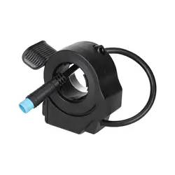 Enhanced Electric Bike Thumb Throttle Speed Controller - Easy Installation, Locking Replacement, 4 - Pin Connection (Black)