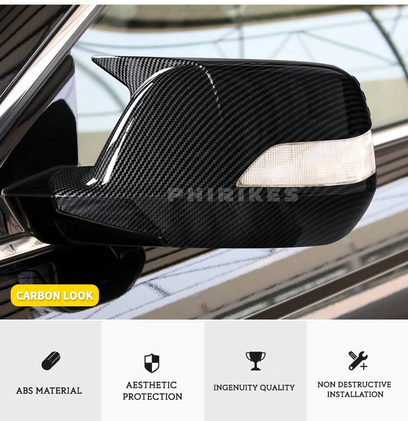 Für Honda CR-V CRV 2007-2011 Rück Seite Spiegel Abdeckung Flügel Kappe Außentür Rückansicht Fall Trim Carbon faser – Detail 2