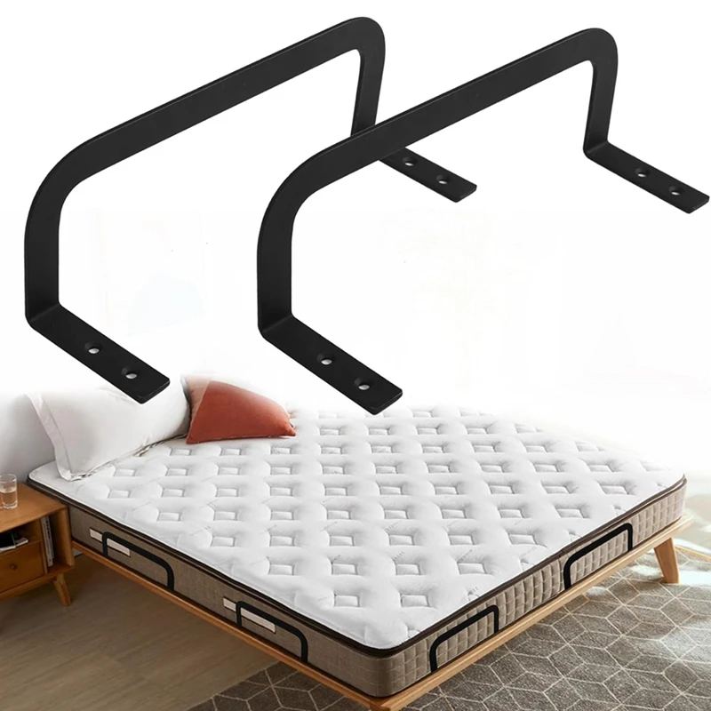 2Pcs Mattress Slide Stopper, Metal Mattress Retainer Bar For Adjustable Beds, Keep From Sliding