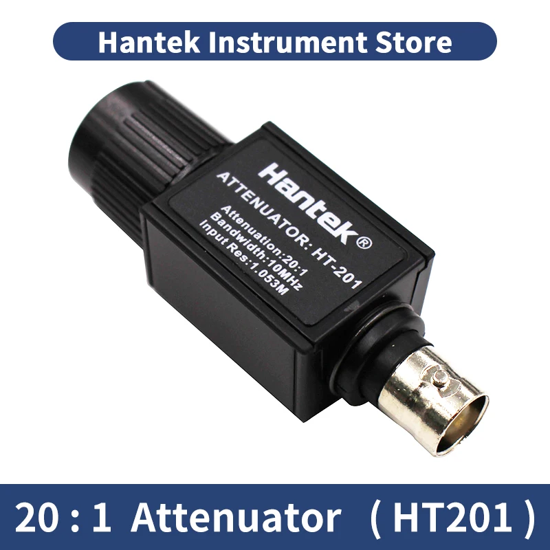 Fixed Attenuators Hantek Attenuator HT201 attenuates 20 times maximum 10mhz 300V suitable for BNC oscilloscope 1008C 6074BE automotive diagnosis