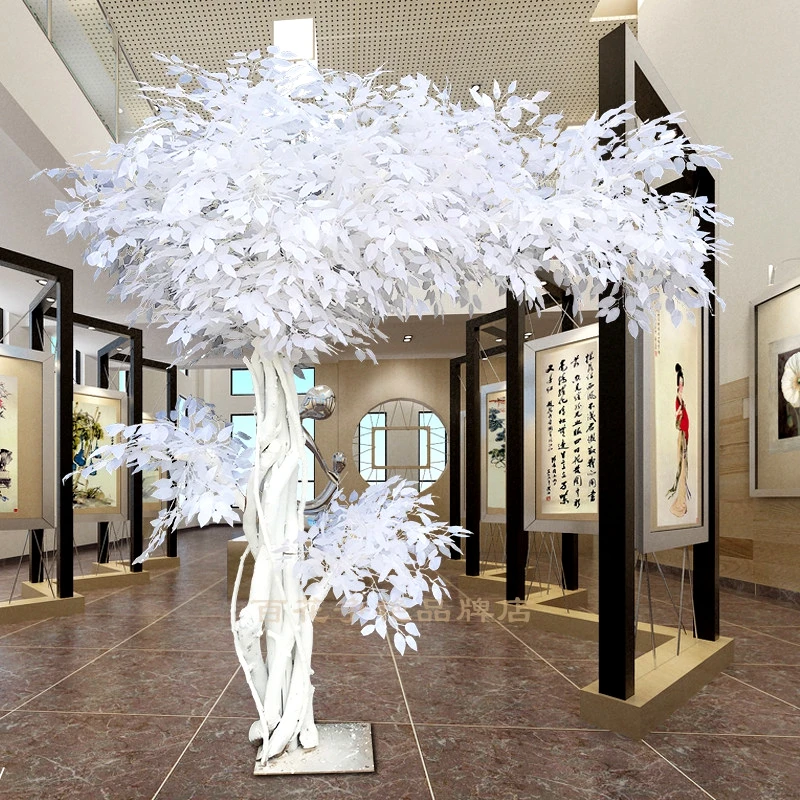 

White Imitative Tree Wedding Mall Hotel Set Decoration Fake Trees