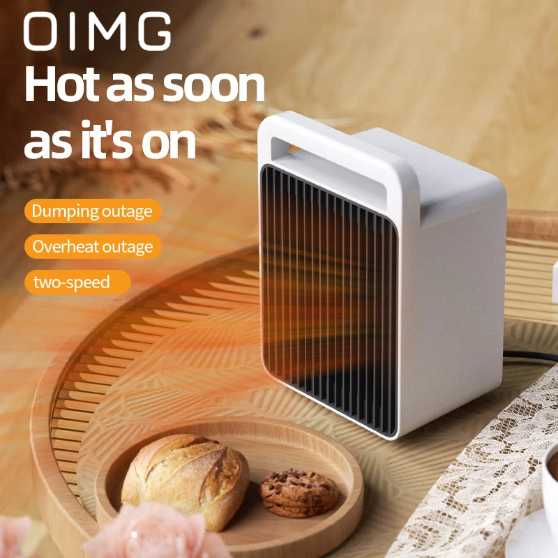 OIMG NEW Electric Heater Desktop Heating fans Quick Heat Portable Warmer Machine PTC heating 2 Gears Adjustment Home Winter