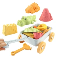 Todder Beach Toy Sand Gadgets for Kids Sand Shovel Bucket Watering Pot Vehicle Colorful Trolley Baby Birthday Gifts 2