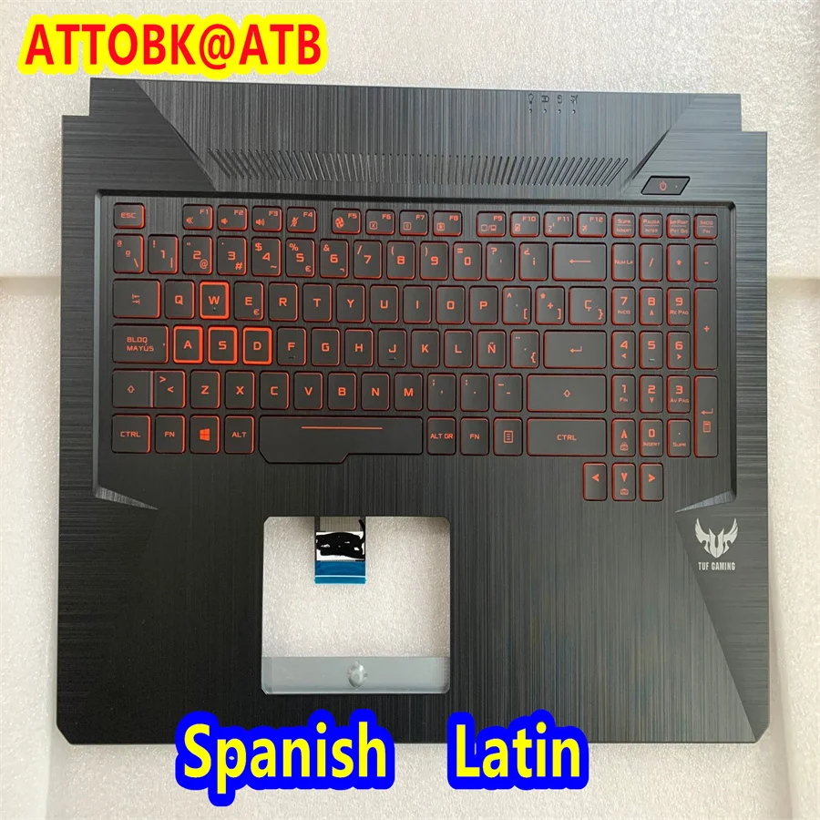 Teclado Portátil com Retroiluminação Rgb Shell c para Asus Tuf Fx705d Fx705dd Fx705du Fx705dt Fx705 Fx705gm Fx705dt Russo Espanhol Latino Eua - Imagem 3