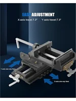 6 Cross Slide Vise Drill Press Milling Vise, 6 In Jaw Width, 6.1 Max Jaw Opening, 2 Way Heavy Duty X-Y Compound Bench Mount Clam 2