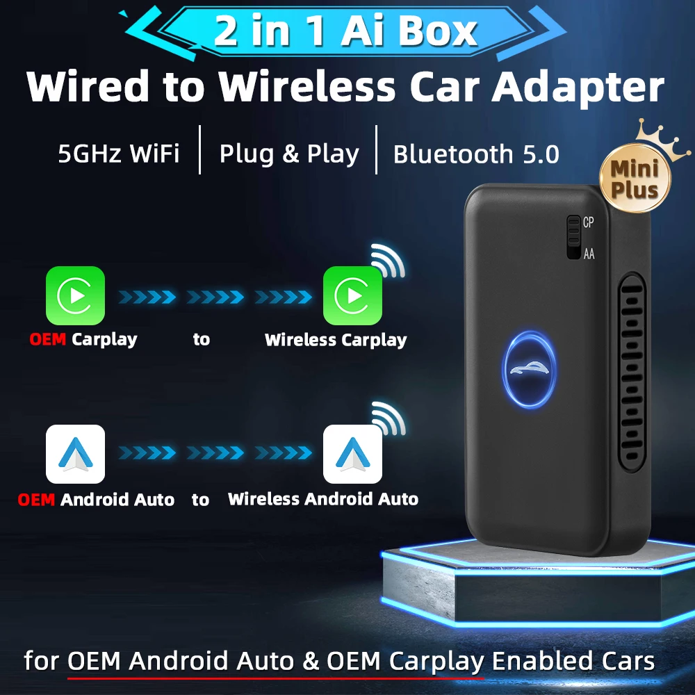 Wireless CarPlay & Android Auto Adapter – Kabellos & Smart