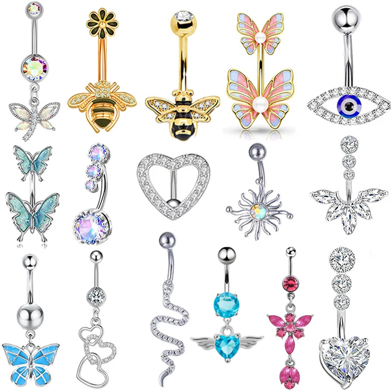 Gothic Belly Button Ring Navel Piercing Pendant Belly Piercing