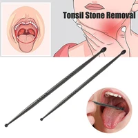 1pcs Tonsil Stone Removal Ear Wax Remover Stainless Steel Remover Mouth Cleaning Care Tools Tonsil Stone Remover Health Care 1