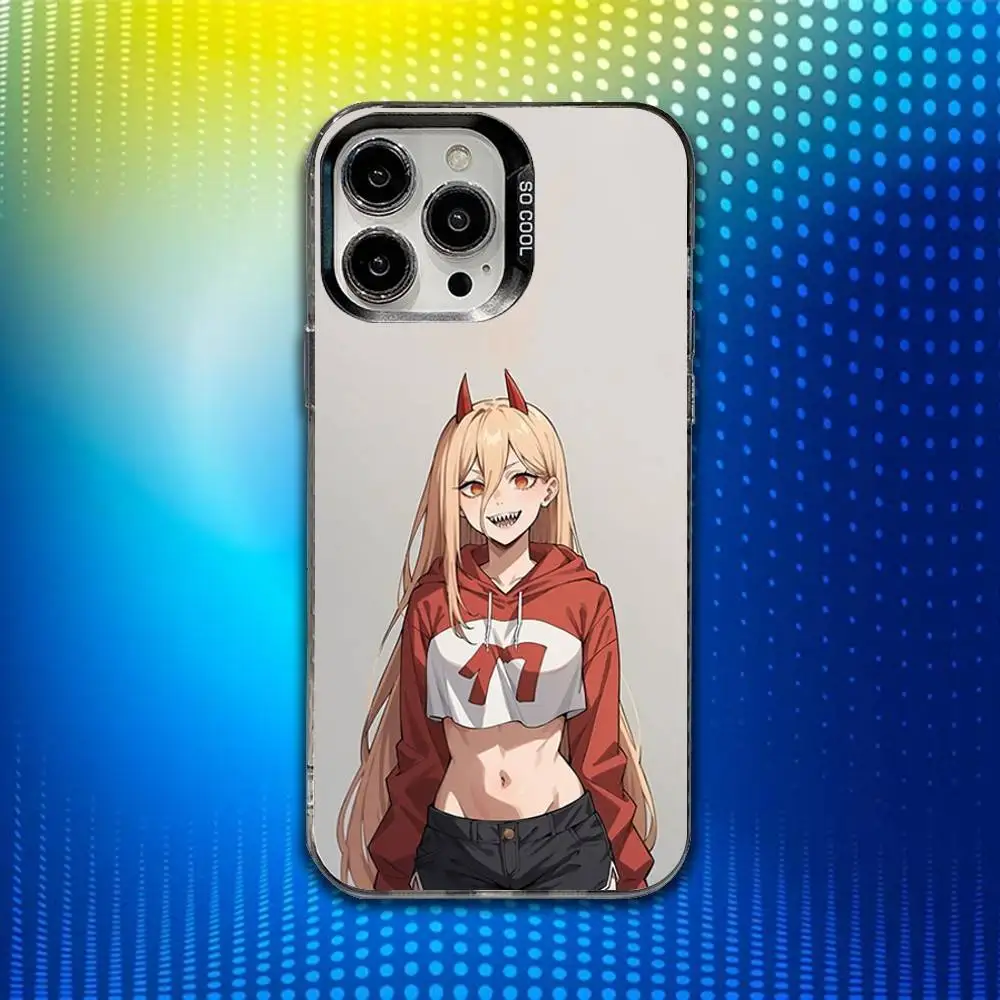 White Matte Shockproof Phone Case - C-Chainsaw P-Power Man Design