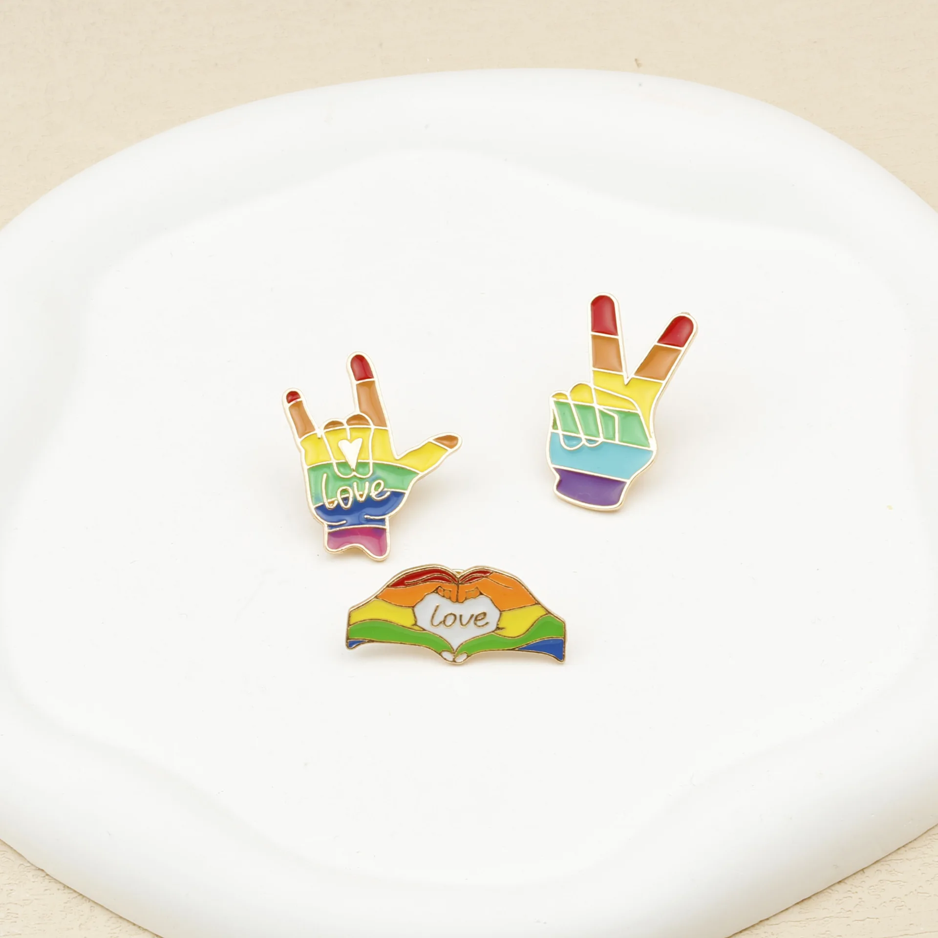 Rainbow Enamel Lapel Pins for Men and Women