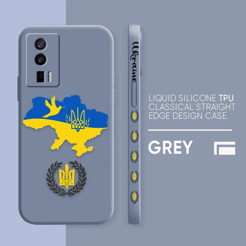 thumbnail image 1 of Funda para Redmi K60E K50 K40S K40 K30 K20 10C 9 8A 8 10 Pro 4G 5G Color Simple funda de silicona líquida bandera de Ucrania Insignia, 1 of 5