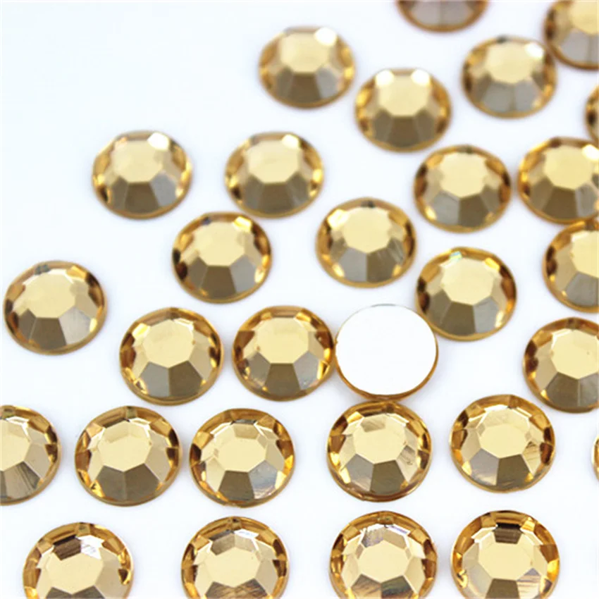 Micui 100 Stück 10 mm runde Acryl-Strass-Kristallsteine ​​mit flacher Rückseite, ohne Loch, für Kleidung, Kopfschmuck, Bastelarbeiten, Dekorationen, MC70 – Detail 3