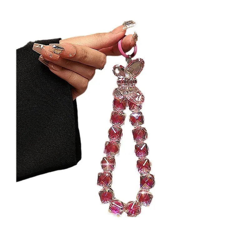 Crystal Bow Beaded Phone Wristlet
