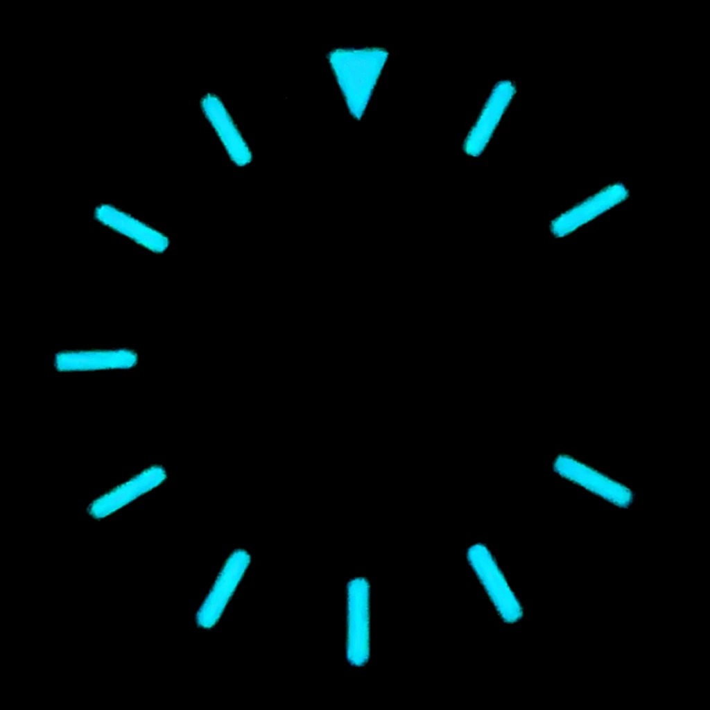 NH35 28.5mm Watch Dial Sterile Blue Luminous Fit NH35 Automatic Movement Watch Accessories Parts With Calendar Window