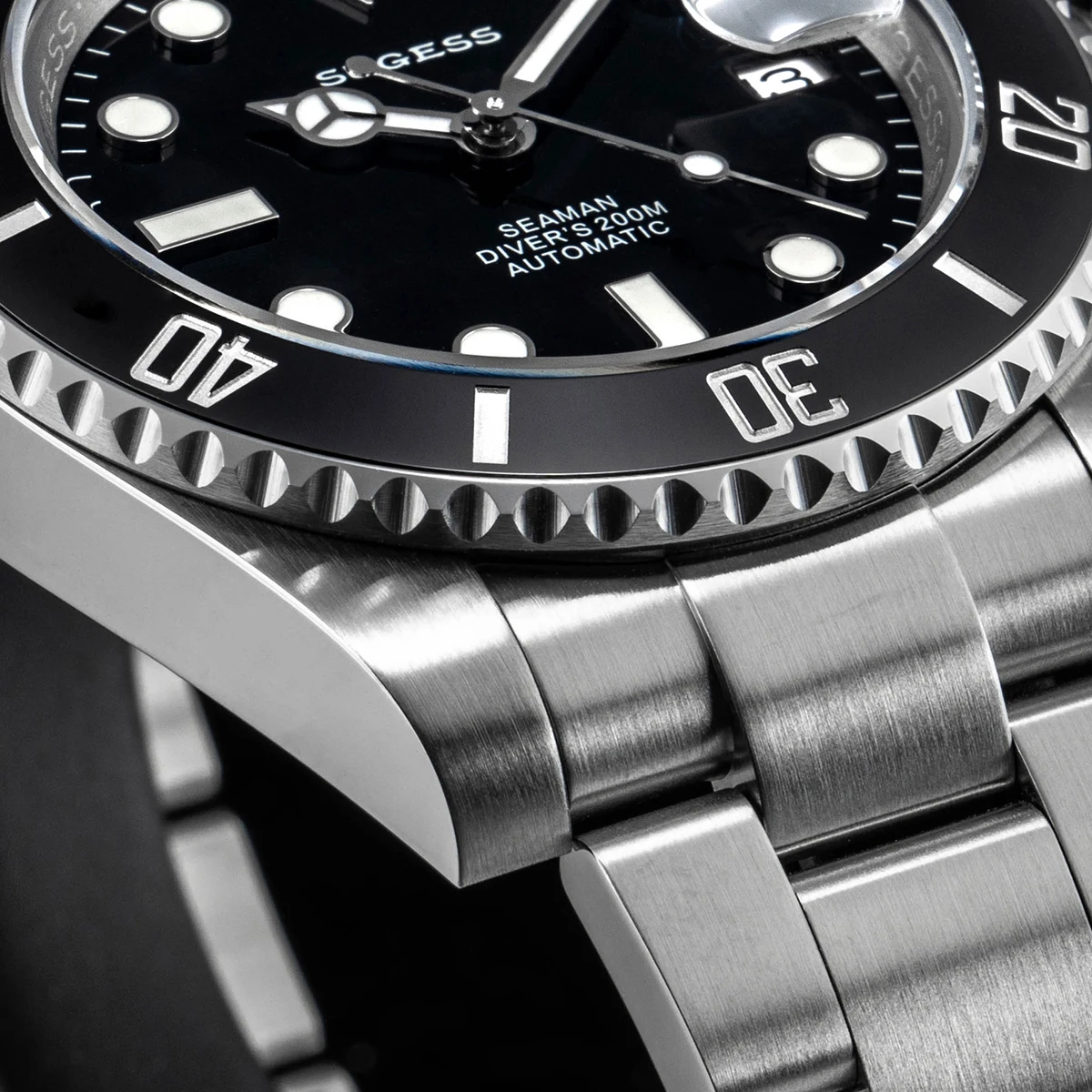 Sugess Watch Of Men Diver NH35 Automatic Mechanical Wristwatch Date Sapphire Crystal Luminous Ceramic Bezel Waterproof 200M 2022_voghion.com