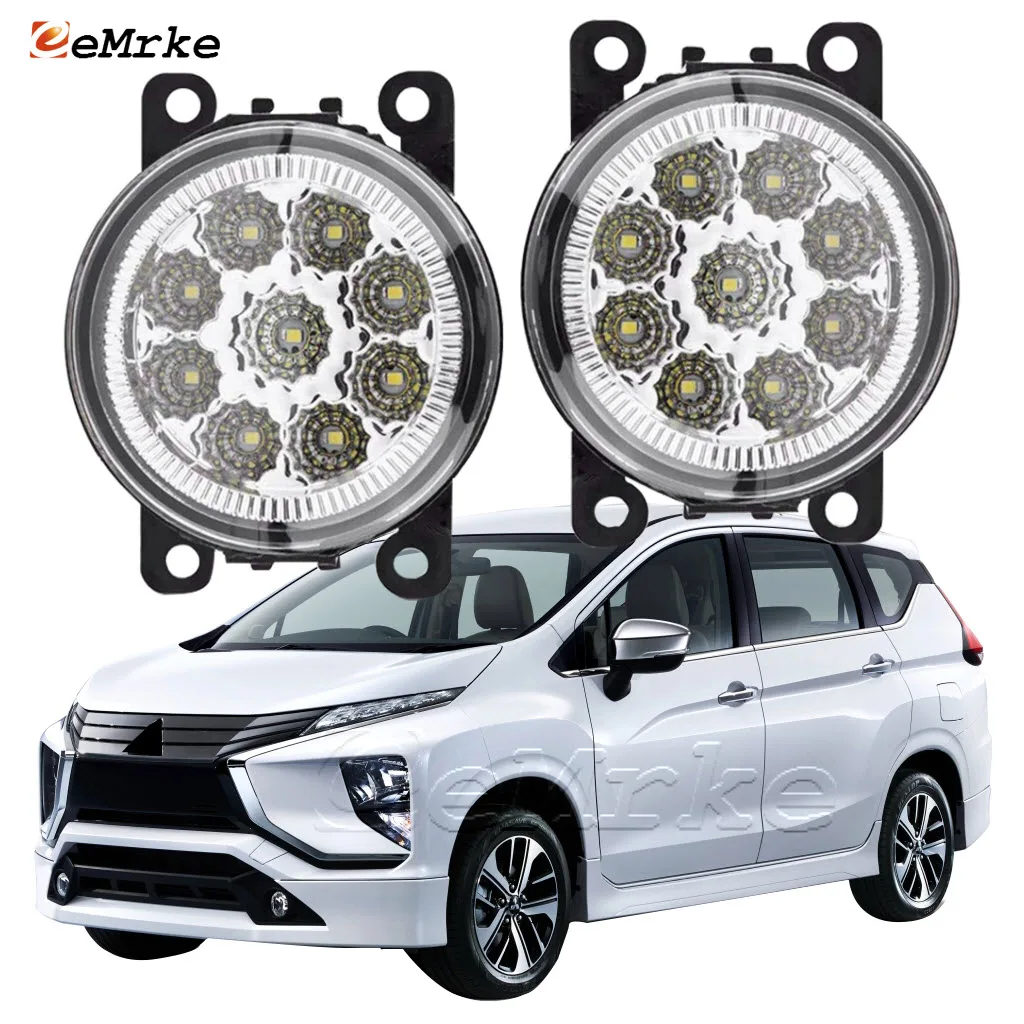 

EEMRKE 2 шт. автостайлинг для Mitsubishi Xpander / Xpander Sport /Xpander Cross 2016-2020 9 светодиодных H11 передние противотуманные фары в сборе