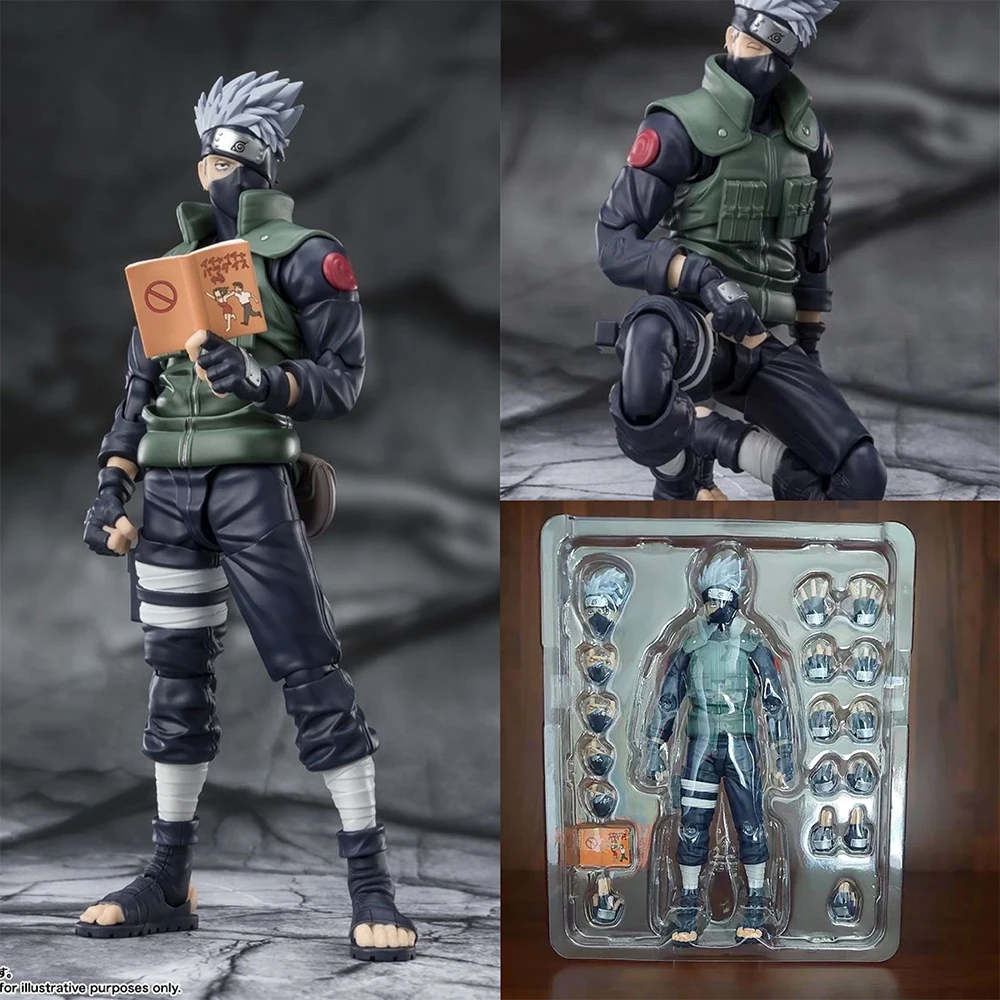 

16cm Bandai S.h.figuarts Naruto Kakashi Hatake Action Figure Shippuden Anime Figure Pvc Gk Statue Model Doll Figurine Toy Gifts