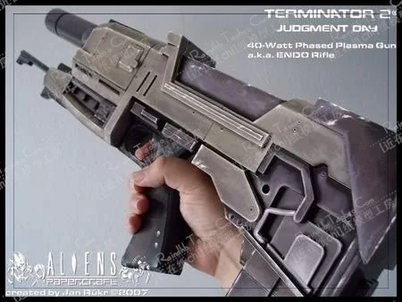 1: 1 firearms Terminator 2 T2-T800 Laser rifle 3D paper model DIY 1