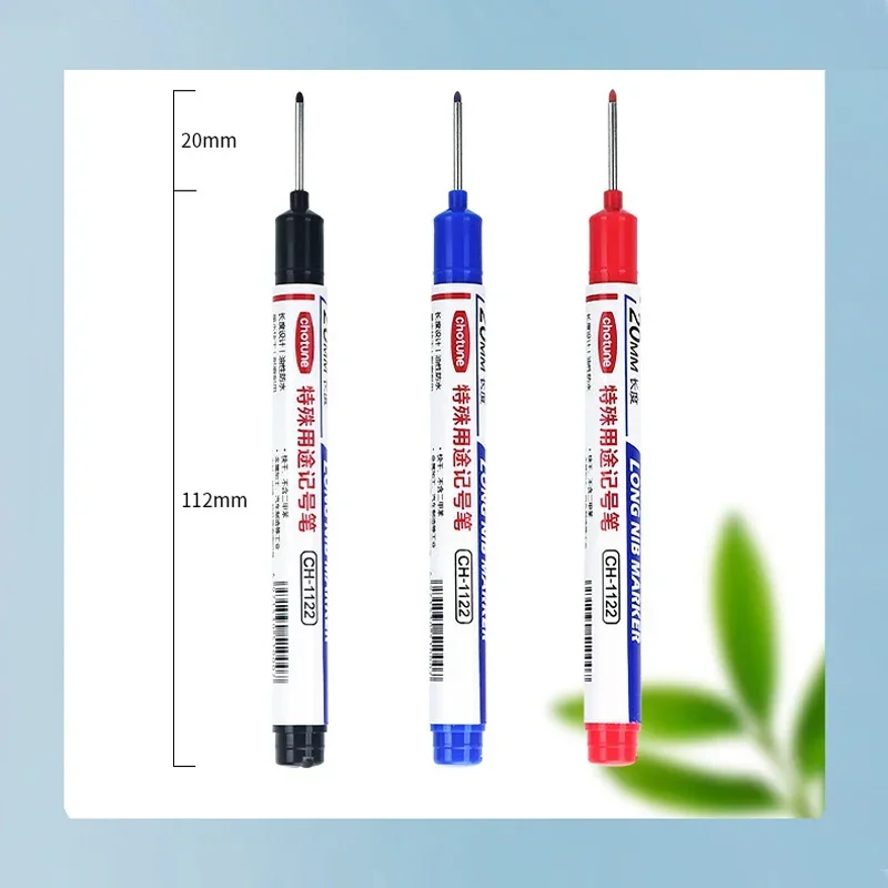 Long Head Markers 4/5Pcs/Set Bathroom Woodworking Decoration Multi-purpose Deep Hole Marker Pens Red/Black/Blue/Green/White Ink