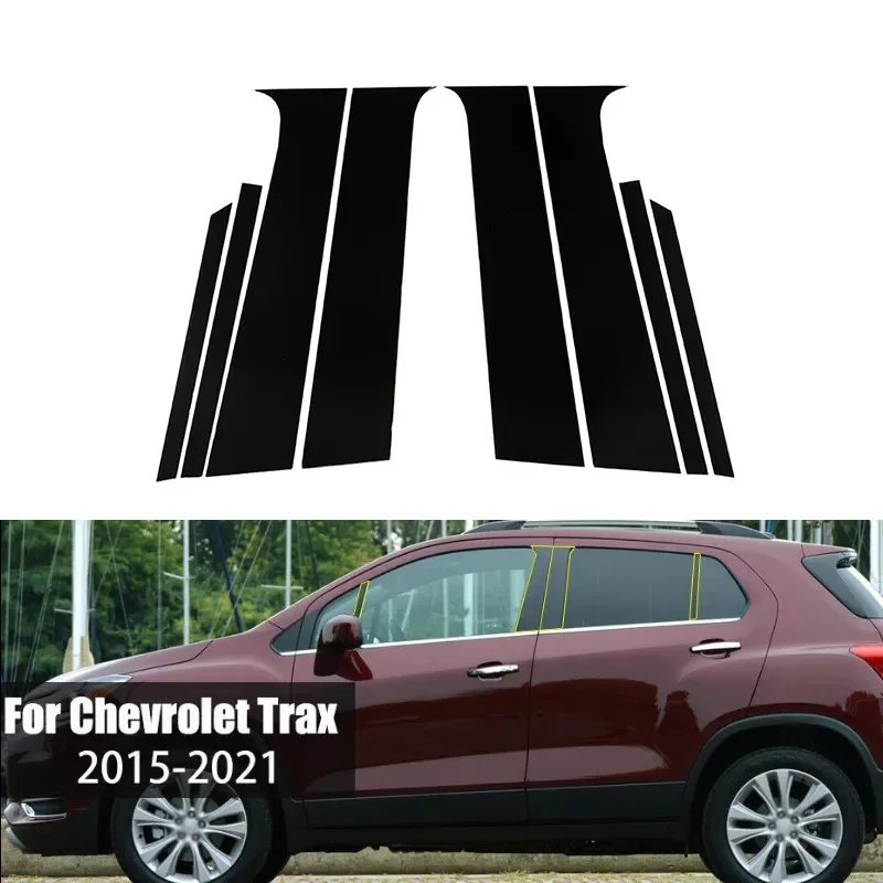 

Car Window Decoration Side Door Pillar Posts Cover Trim Stickers for Chevrolet Trax 2015-2018 2019 2020 2021 2022 Auto Styling
