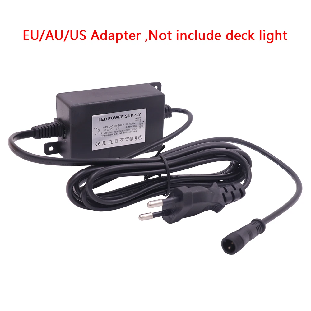 12V Power Supply LED Driver Use for 12V LED Deck Lights EU/US/UK/AU adapter