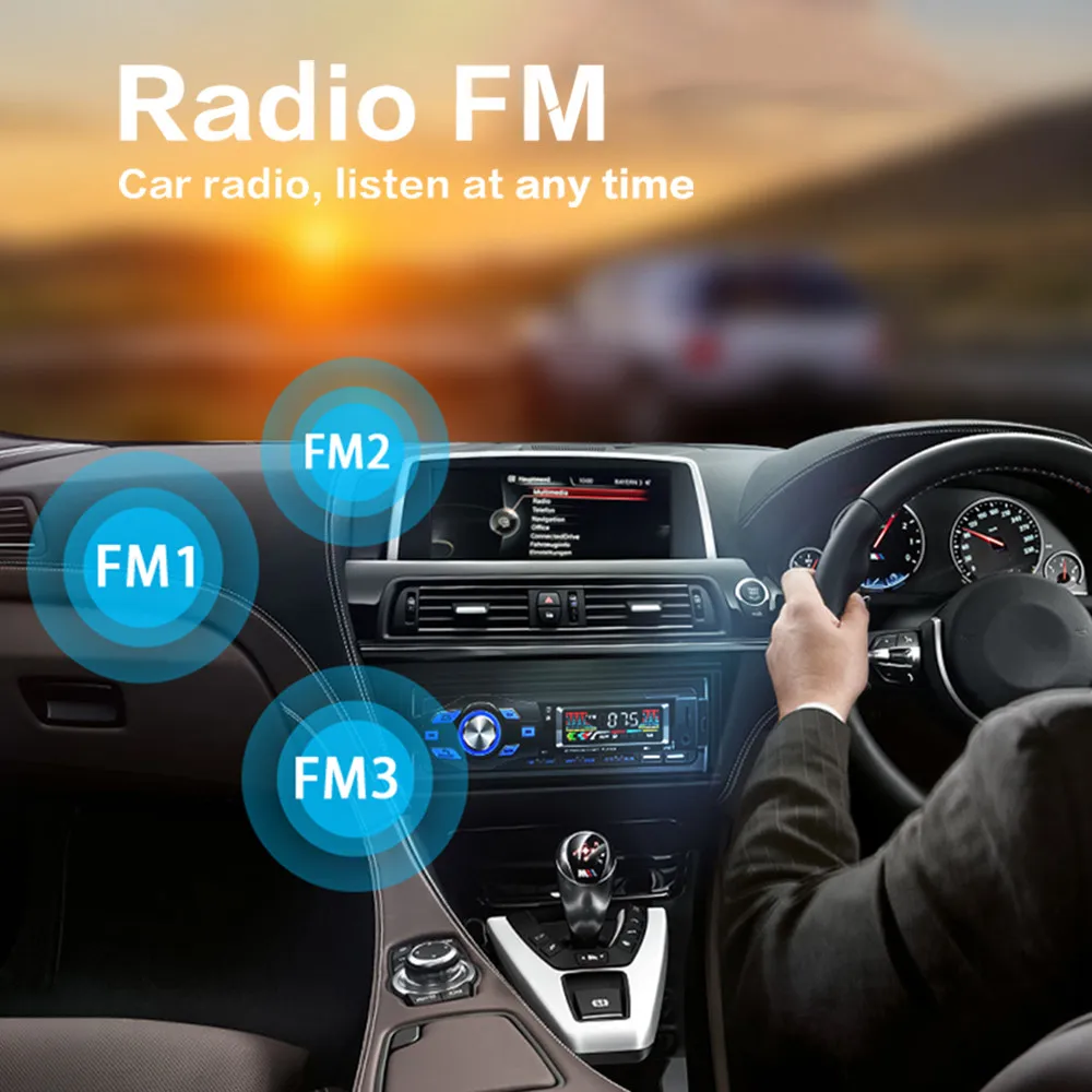 

Bluetooth 1 Din USB mp3-плеер головное устройство с поддержкой автомобильного радио с дистанционным управлением RCA аудио сабвуфер 1 Din автомобильное Стерео FM