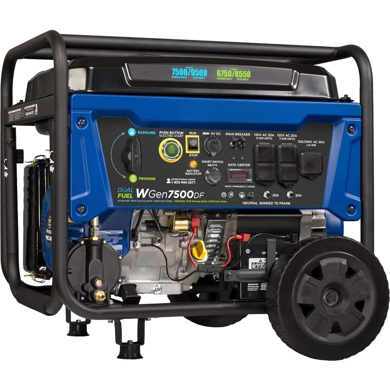 

For Westinghouse Outdoor Power Equipment 9500 Peak Watt Dual Fuel Home Backup Portable Generator, Remote Electric Start