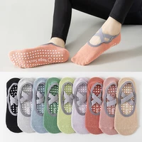 Pilates Socks for Women Backless Yoga Ballet Socks Silicone Non-slip Breathable Bandage Dance Sports Socks Moisture Absorption