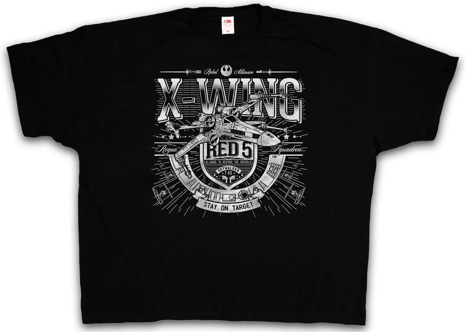 4Xl & 5Xl Red 5 Rebel T-Shirt Star Skywalker X-Wing Wars T-Shirt Xxxxxl Xxxl