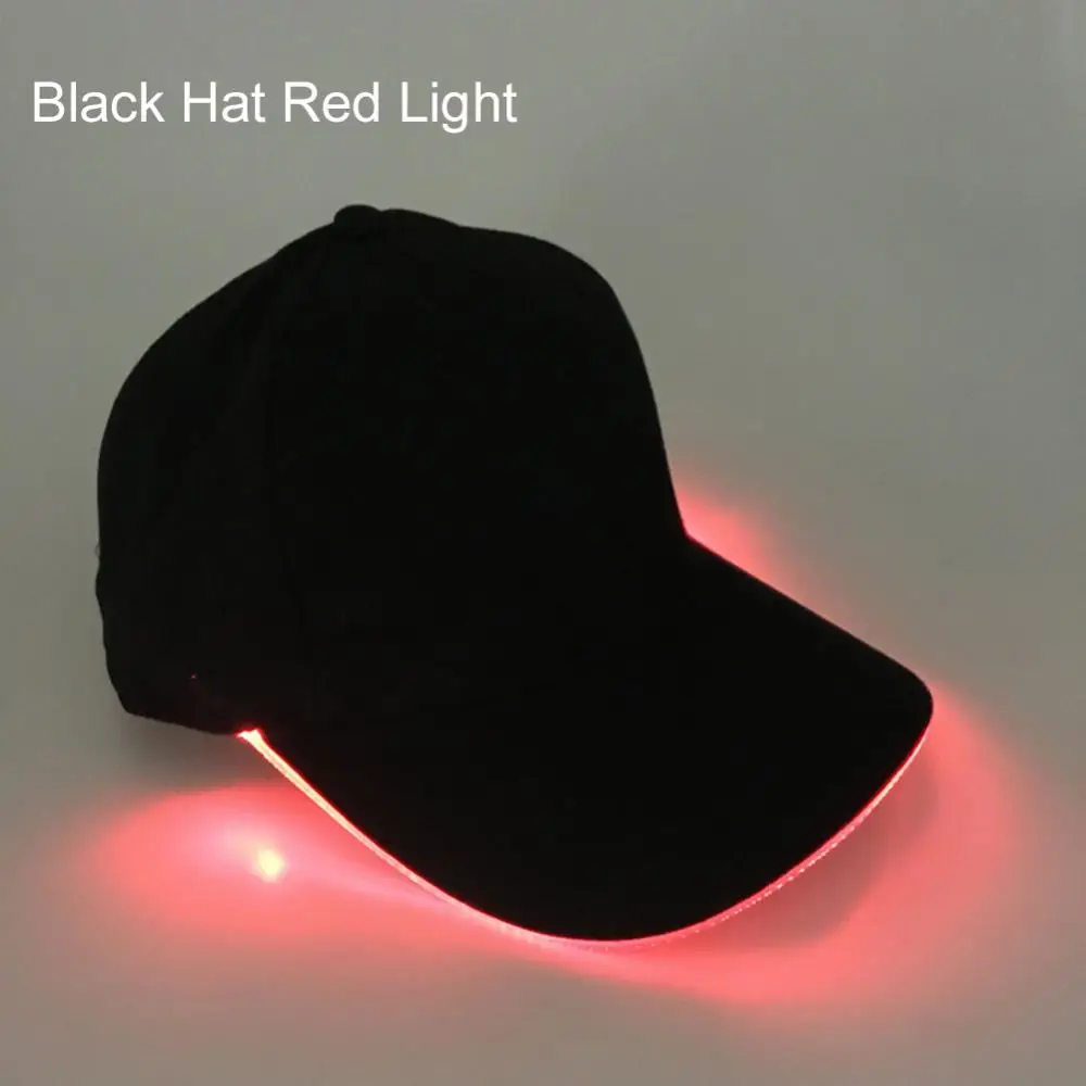 Peaked Cap Cap Fashion Hat Unisex Solid Color LED Luminous Baseball Christmas Party Peaked Cap