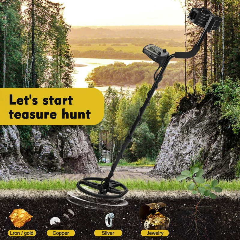 Details about   LCD Display Metal Detector Waterproof Coil Underground Gold Hunter+Shovel-Coil+ 