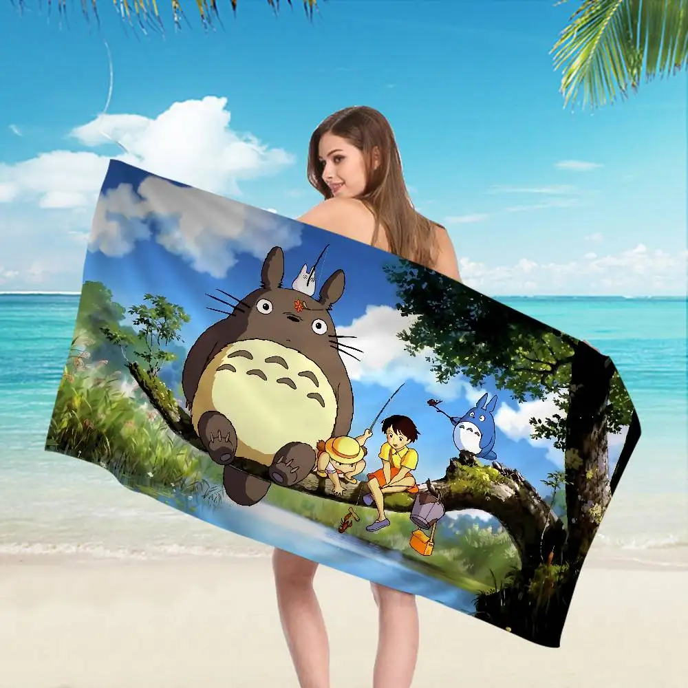 My Neighbor T-Totoroes Anime Anime Beach Swimming Towel Soft Absorbent Washcloth Children's Gifts For Kids Travel Camping Gym
